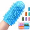6Pieces Pet Finger Toothbrush for Training Teething Cleaning Dog Toothbrushes Cleaning Massager Dental Care