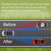 BOROLA Set of 2 Round Car Blind Spot Mirrors Auxiliary Mirrors 360 Degree Angle Adjustable Wide View (Black)