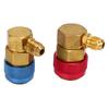 2 Pcs AC Quick Coupler Connector Manifold Fluoride Converter Adapter for R134a System Car