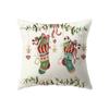 Cute Santa Claus Christmas Decoration Printed Pattern Cushion Cover Home Living Room Sofa Decorative Pillow Pillow Cover