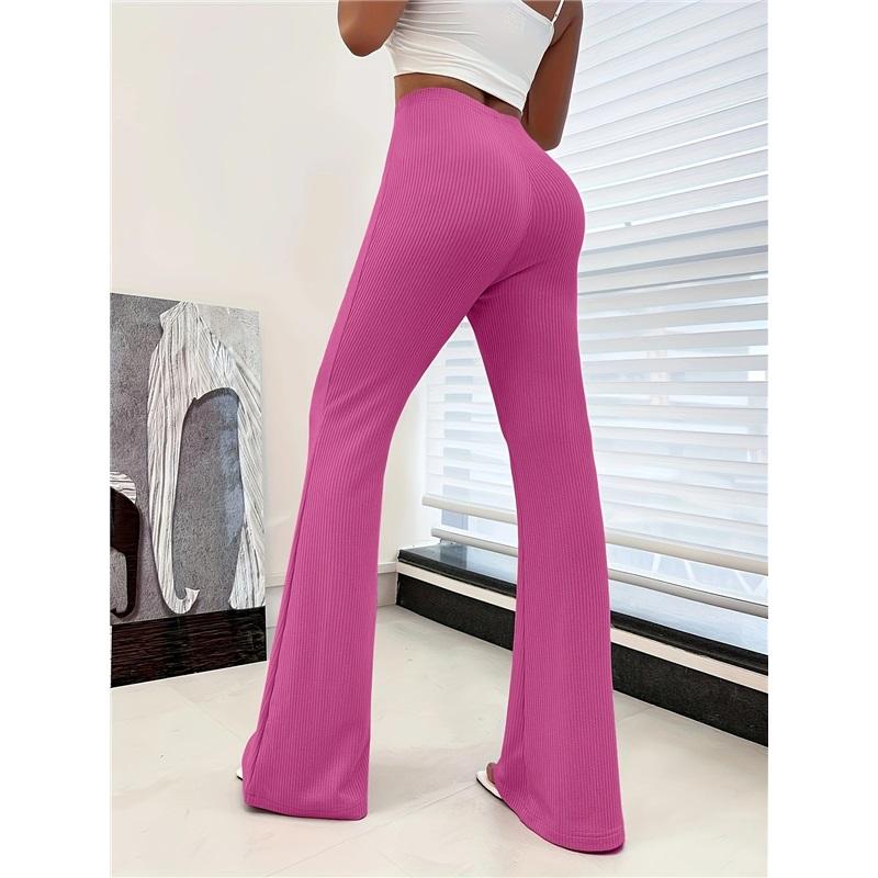Womens Yoga Pants Sport Casual Flare Straight Fit Butt Lifting Tights Comfortable Athleisure Wear For Gym Fitness Running Stretchy Activewear