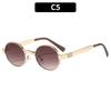 European and American fashion new retro personalized metal sunglasses high sense trend versatile street sunglasses Internet celebrity glasses
