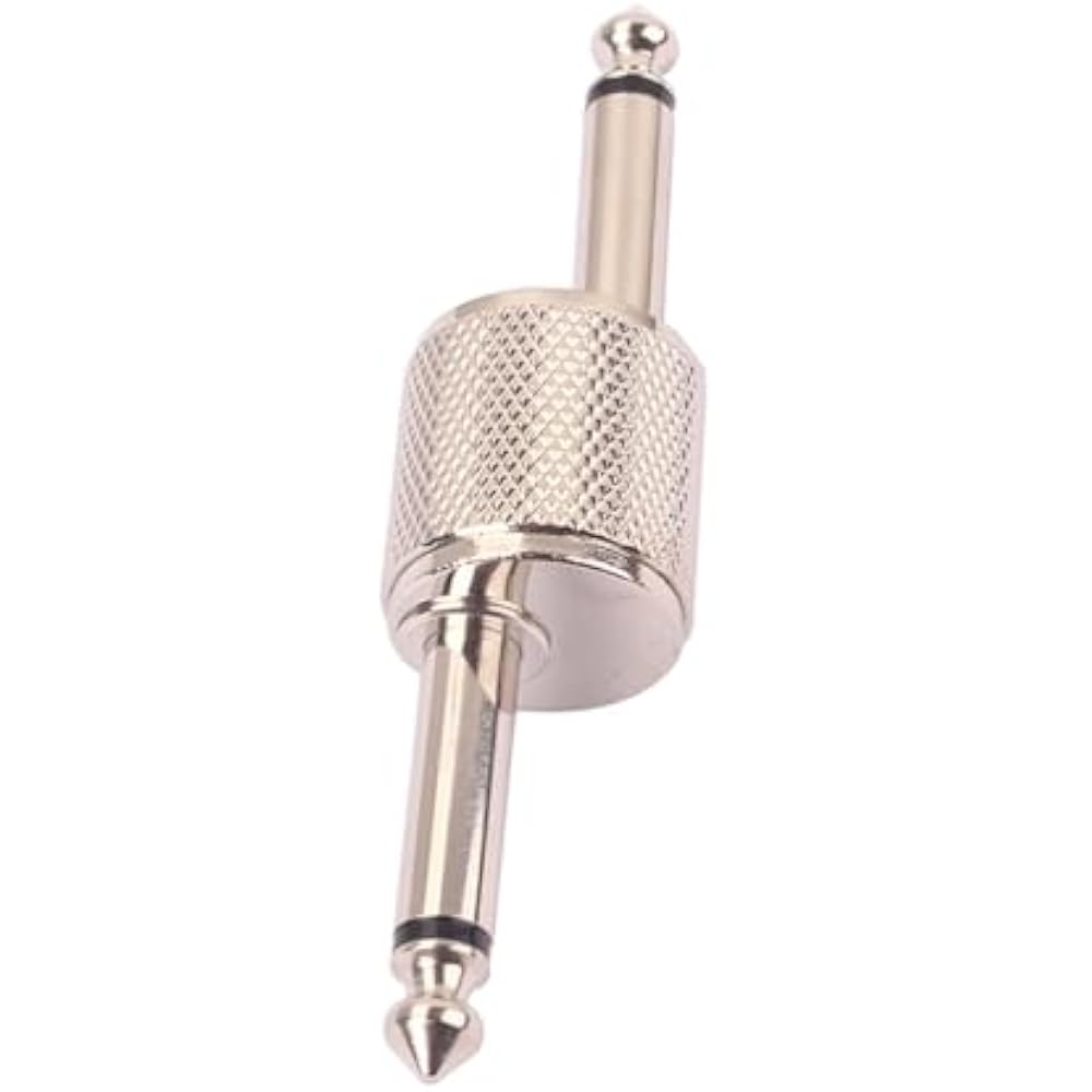 NUOLUX Guitar Pedal Effect Plug Coupling Connector, 3.43 Inch, Silver, Compact Design, Compatible...