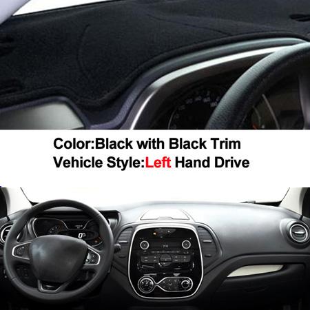2 Layers Car Inner Dashboard Cover Dashmat Pad Carpet Dash Sun Shade For Renault Captur 2014 2015 2016 2017 2018 2019 LHD RHD
