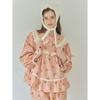 Lunaluz Women S Cotton Long Sleeve Round Neck Sweet Bear Two Piece pajamaS