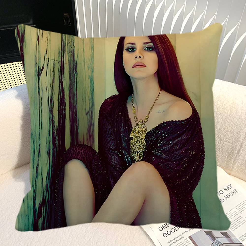Nordische Vintage-Ästhetik Lana Del Rey Kissenbezug Quadratisches Kissen Schlafzimmer Sofa Freizeit Komfortkissen Auto Heimdekoration