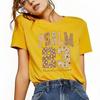 Fashionable Retro PSALM Printed Pattern Tshirt Short Sleeved Round Neck Casual Versatile Womens Tshirt