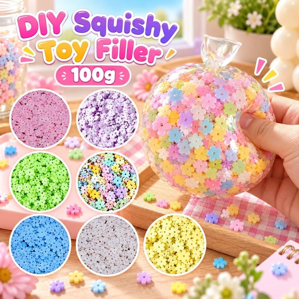 100g DIY Squishy Toy Filler Handmade Petals Granule Beads Filler Squeeze Toy Stuffing Kids Toy