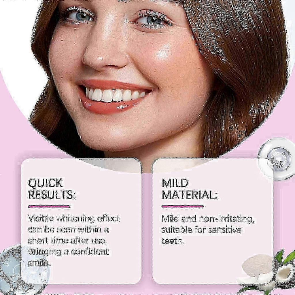 Teeth Whitening Strips Teeth Treatments - Teeth Whitener, Peroxide Free, Enamel Safe Green White Strips, Deep Stains Removal - Instant Teeth Whitening