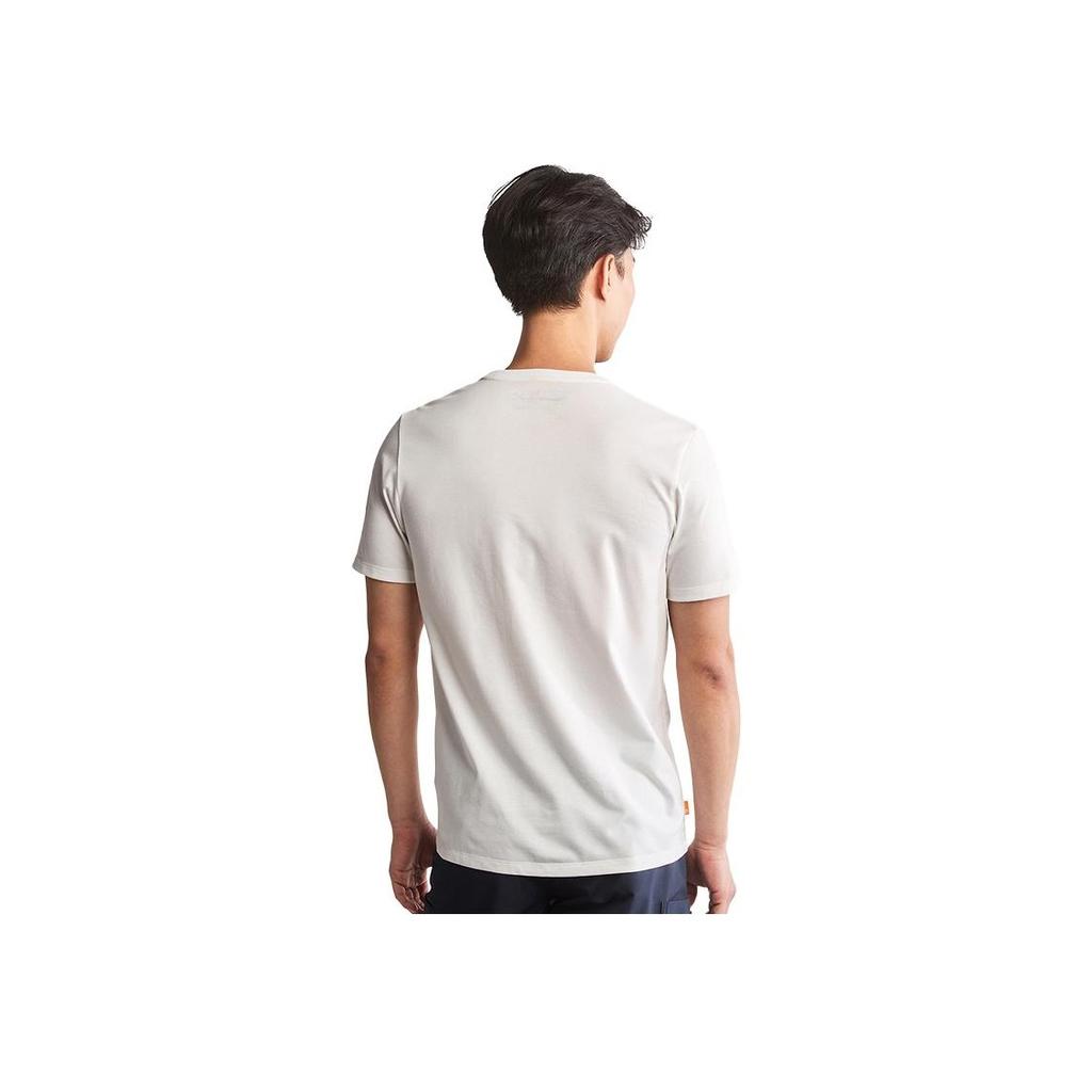 Timberland Outdoor Freizeit Tasche Einfarbige Bedruckte Kurzarm T-Shirts Herren Oberteile Weiß A5TQW-100