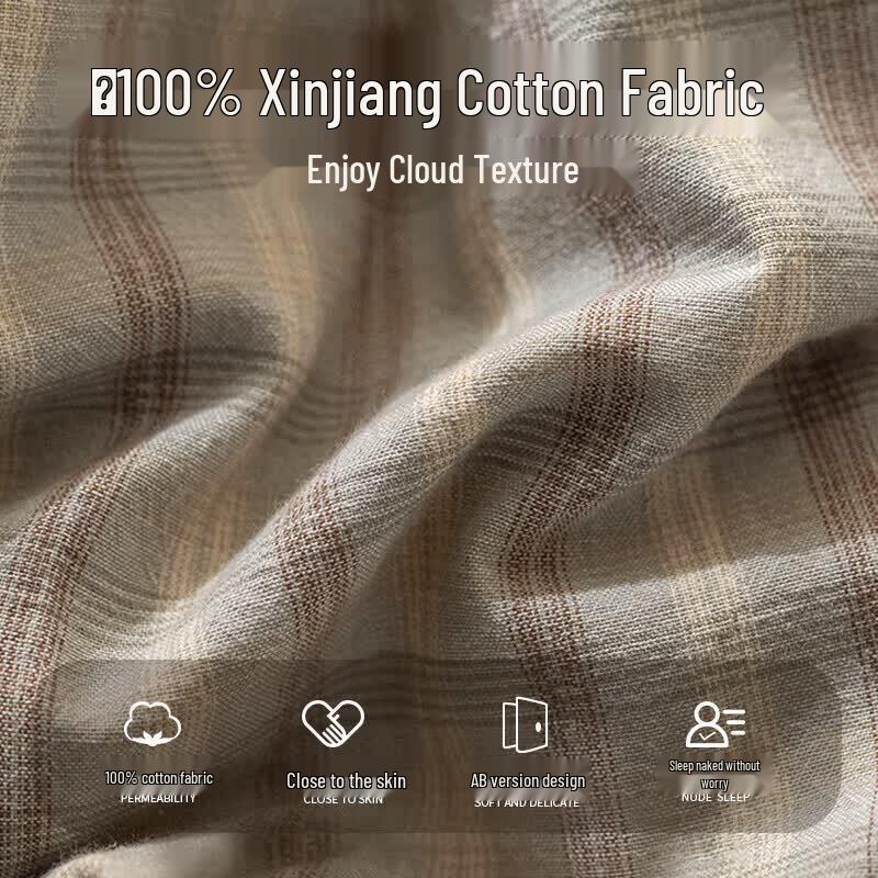 Nanjiren 100% Cotton 4-Piece Bedding Set