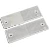 145mm X 45mm White Plastic Self-adhesoive Rectangle Trailer Car Reflector 2PCS Auto Replacement Parts