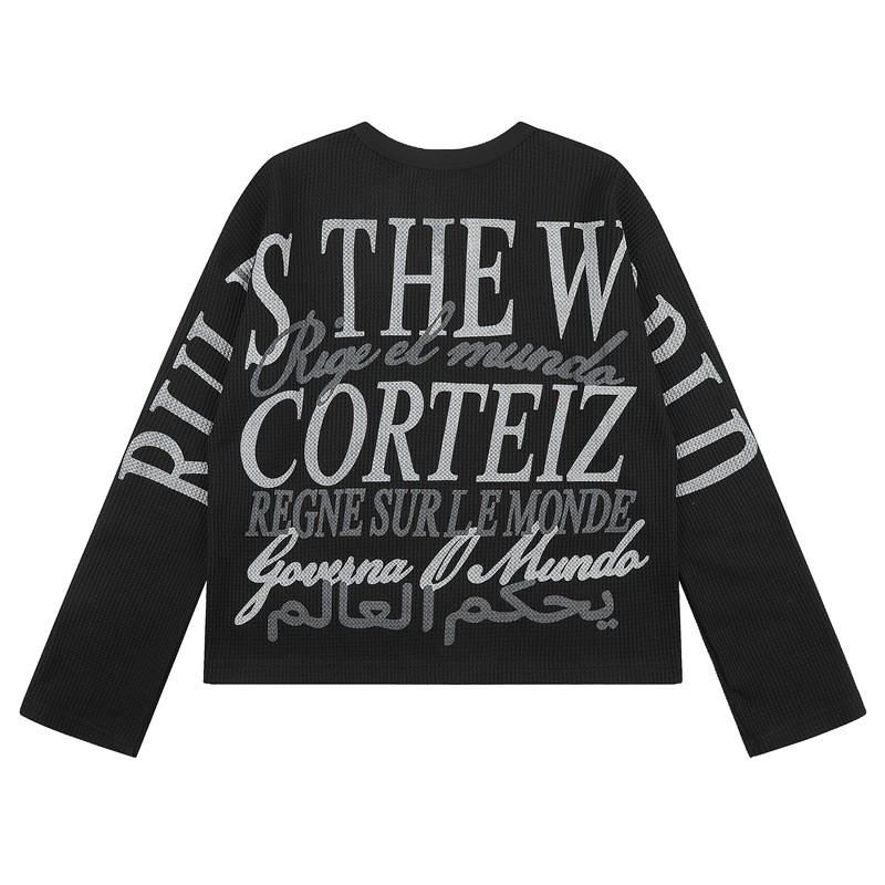 Corteiz Alcatraz Streetwear Burtu apdruka Vafeles