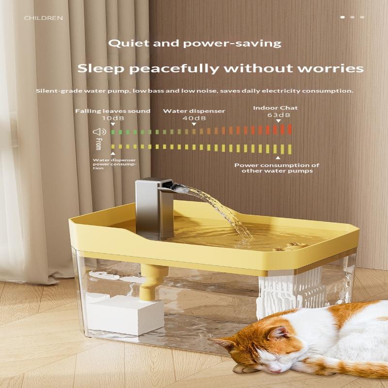 Automatic Pet Dog Cat Water Dispenser Fountain Pet Dog Cat Water Loop Mute Pump Smart Pet Bowl 1.5L