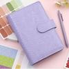 Grenzüberschreitender Macaron Budgetplaner: Krokodil-Prägung Hobonichi-Stil Notizbuch mit losen Blättern und Stickern