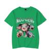Ladies' Loose Casual Fun Moo Deng Bouncing Pig Print Pure Cotton Short Sleeved Top T-Shirts Women’s