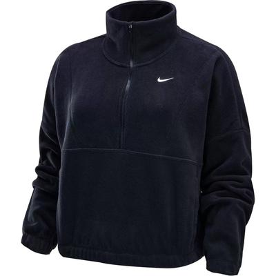 Therma-Fit One Oversized Fleece Logo Embroidery Pattern Pullover Half-Zip Long Sleeve Sweatshirt Women Sweatshirt Black White FV7956010