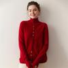 Lekasha Women's Cashmere Cardigan: Autumn/Winter 2026 Collection - Fashionable Thickened Sweater.