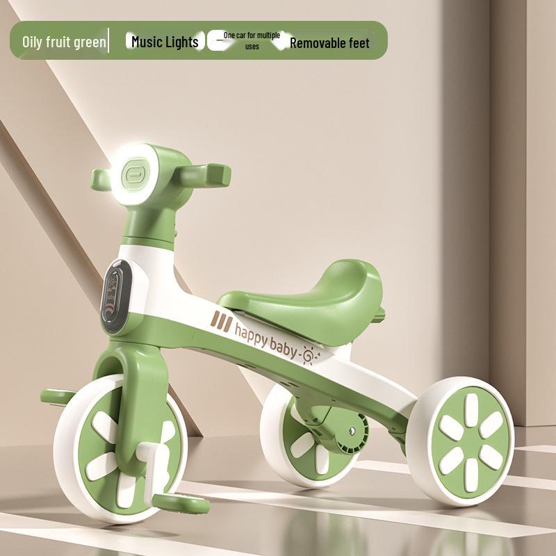Multifunctional Children's Tricycle & Balance Bike with Music - Lightweight Outdoor Pedal Stroller