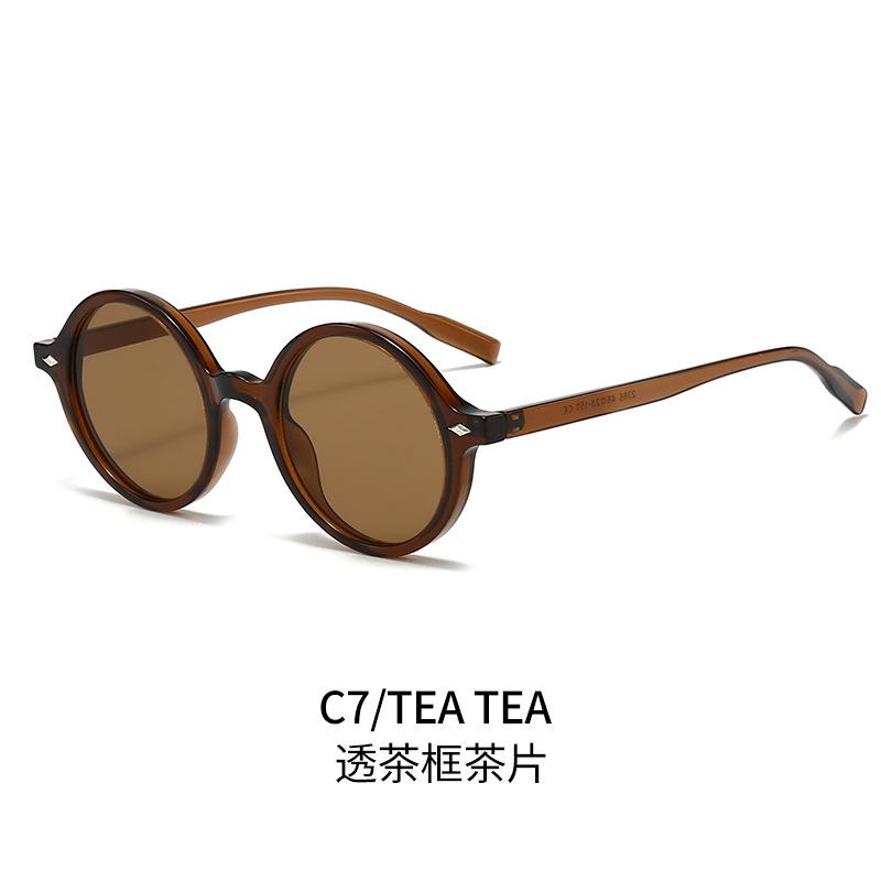 Cool square glasses, new retro oval sunglasses in Europe and America, YK pure desire champagne sunglasses, women's tide