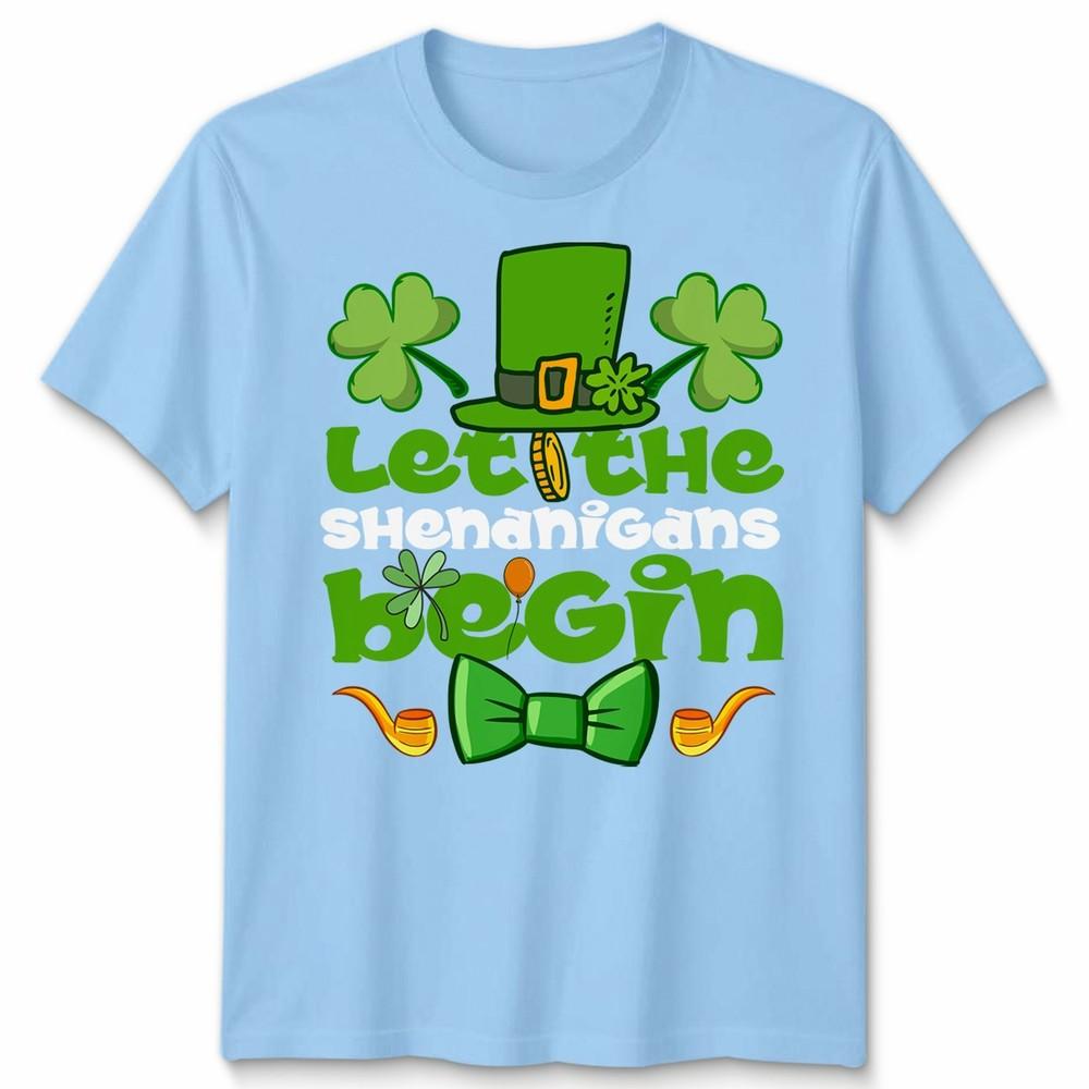 Let The Shenanigans Begin Happy St Patricks Day Irish Unisex Tshirt S