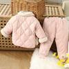 2025 Herbst/Winter Mädchen Baumwollanzug mit Fleecefutter: Modischer, verdickter Mantel für kleine und mittlere Kinder mit super niedlichem Baumwollfutter