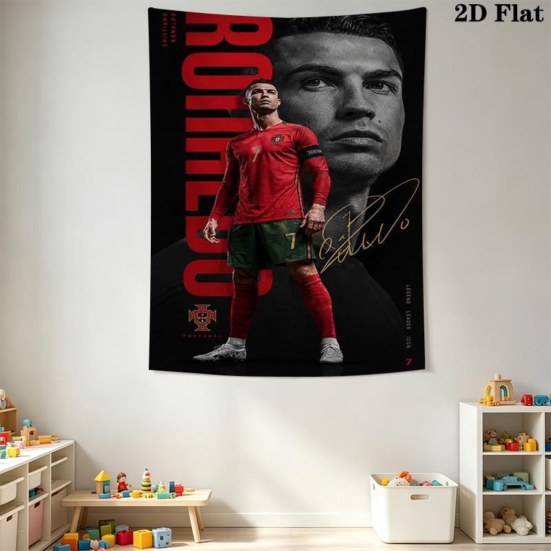 Ronaldo'S Legacy Celebration Portuguese Football Bedding 1 Duvet Cover 2 Pillowcase Without Core Soft And Comfortable Bedding Set