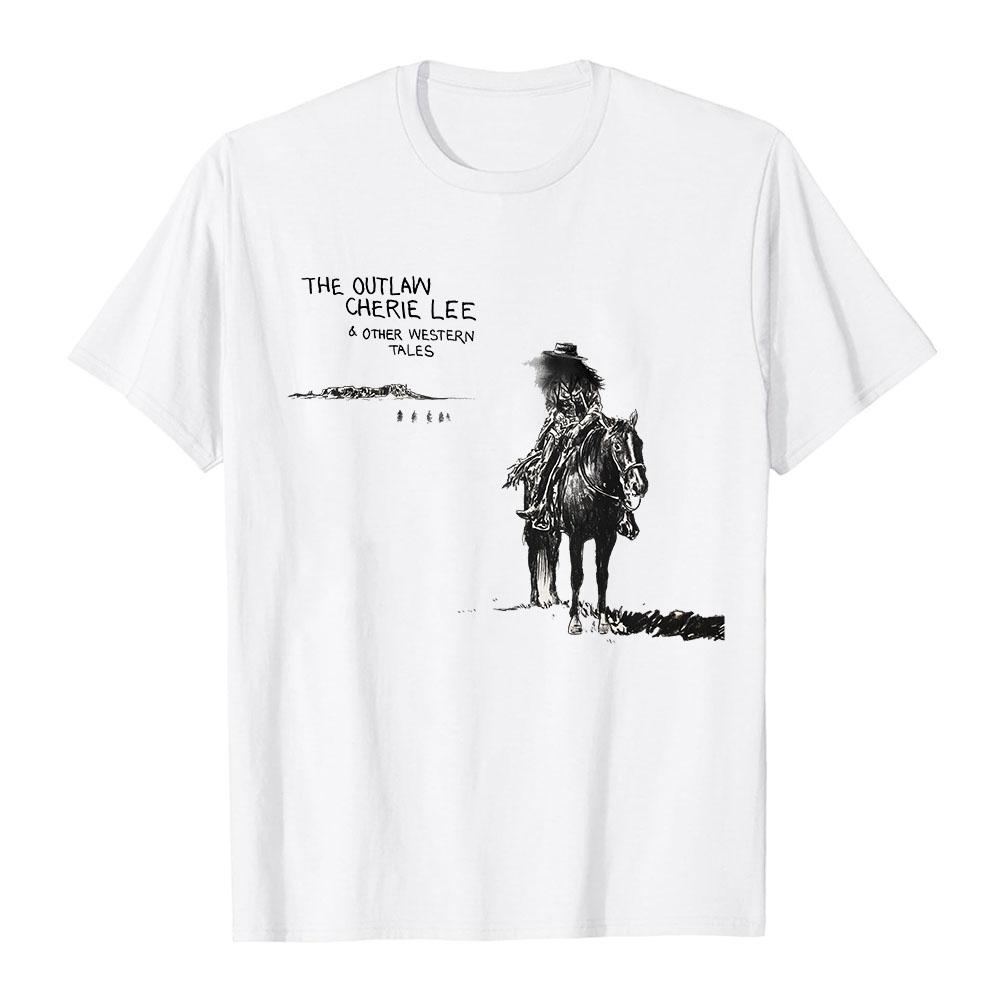 

Shaboozey The Outlaw Cherie Lee & Other Western Tales Tees Short Sleeve Cotton Soft T-shirt Unisex Streetwear Graphic Print Tee XS белый