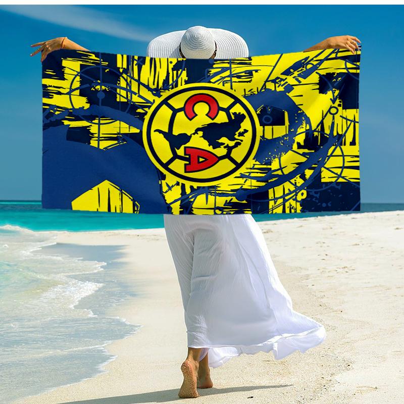 Club América Fashion Beach Towel: Ideal for Summer Adventures, Soft, Absorbent and Quick Drying, Suitable for Swimming and Bathing