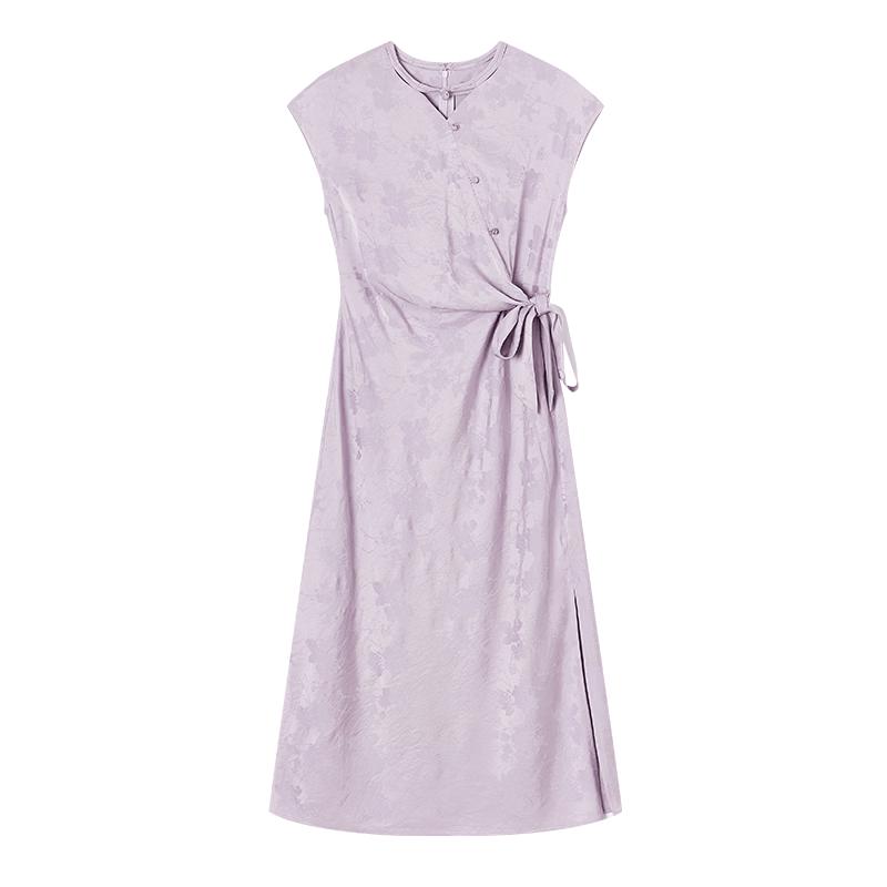 Elegant New Chinese Style Jacquard Cheongsam Dress