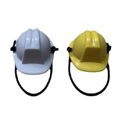 2 Piezas Mini Casco de Seguridad Para Animales Pequeños Diseño Ligero de Construcción Artículos de Decoración de Disfraces para Mascotas