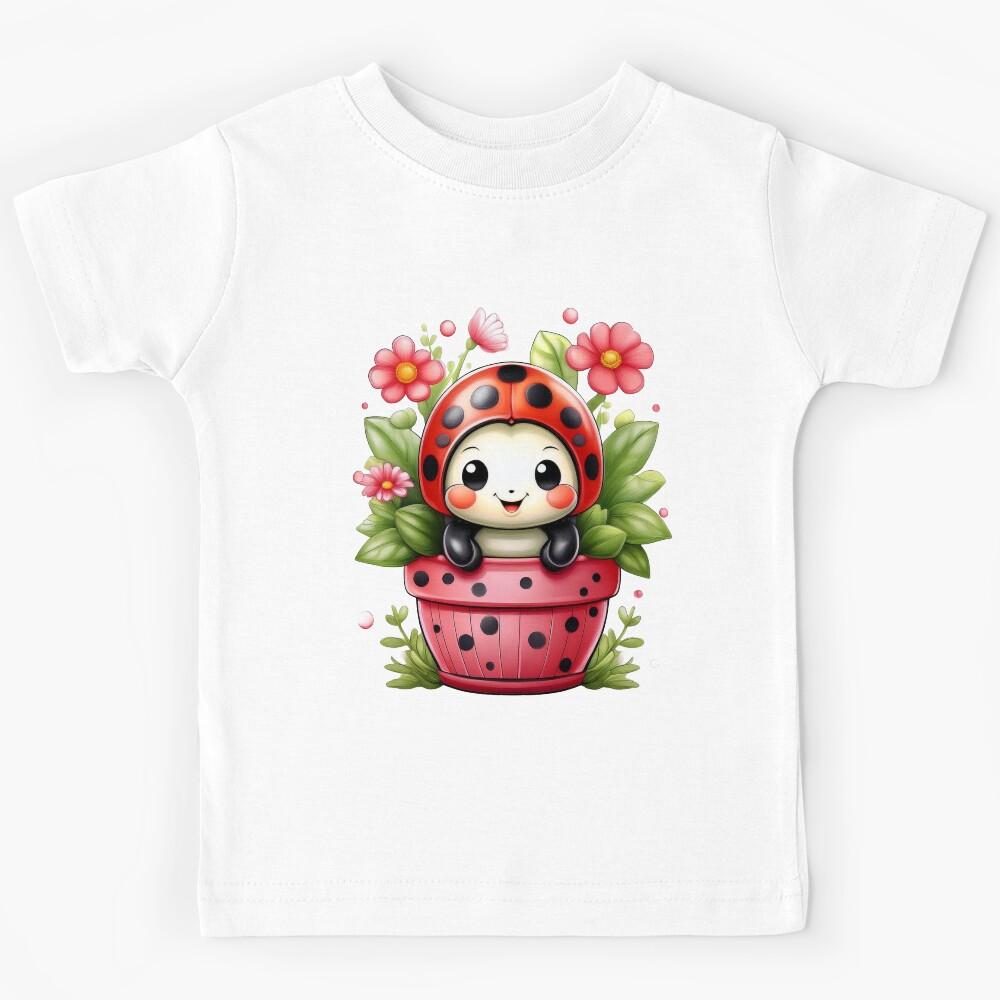 Smiling Ladybug Design Kids T-Shirt 160