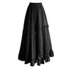 Women's White Lace Ruffled Midi A-line Cake Skirt - 2026 Spring/Summer