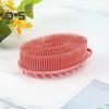 Bath Brush 2 in 1 Design Massage Cleansing Brush for Body And Head Silicone Body Exfoliating Scrubber with Anti-Slip Handle