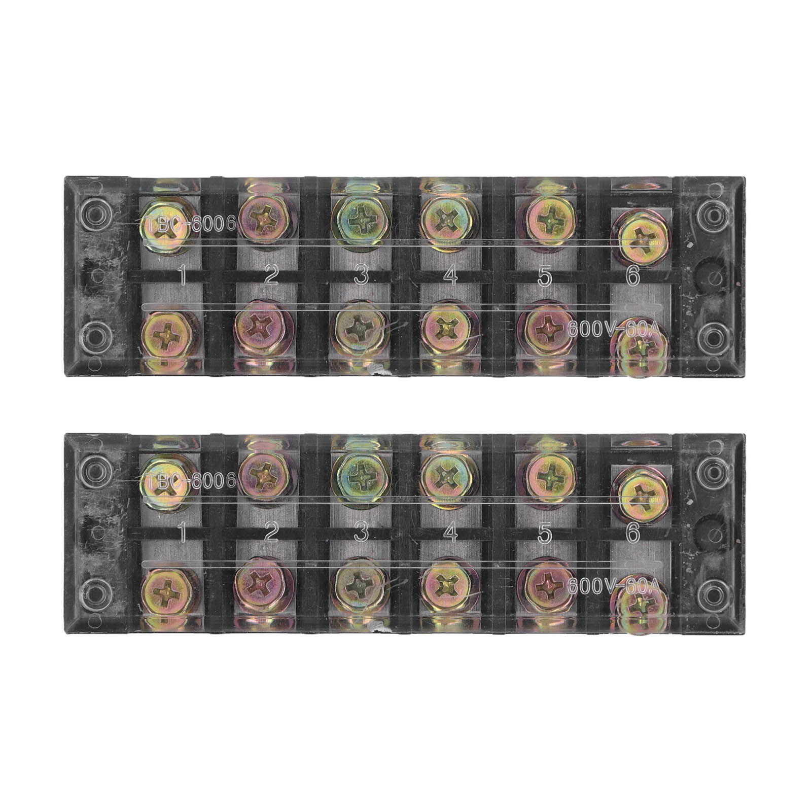 

Клемна колодка з подвійним рядком гвинтових затискачів для дроту Клемна колодка з прозорою кришкою для освітлення мостів 60A