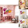 Girl Flower Pink Wall Sticker For Living Room Bedroom Decor With Elegant Design