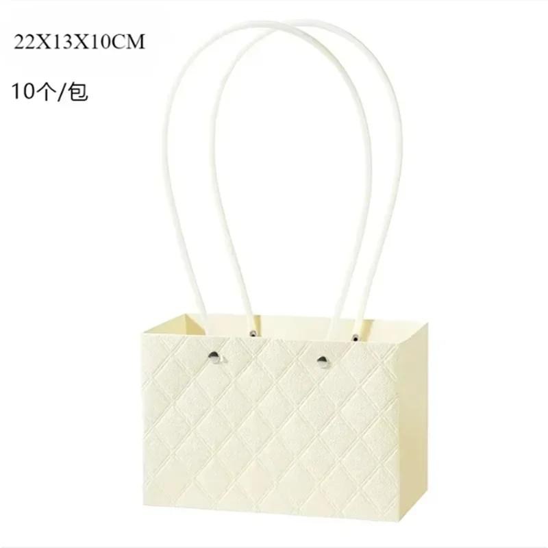 Flowers Basket Boxes Gift DIY Packaging Materials Wedding Favors 10pcs Flower Tote Bags Kraft Paper Bouquet Floral Arrangement