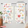 2pcs 2D Flat Printing Party Curtains Daily Affirmations Birds Flower Polyester Fabric Without Electricity Seasonal Party &
