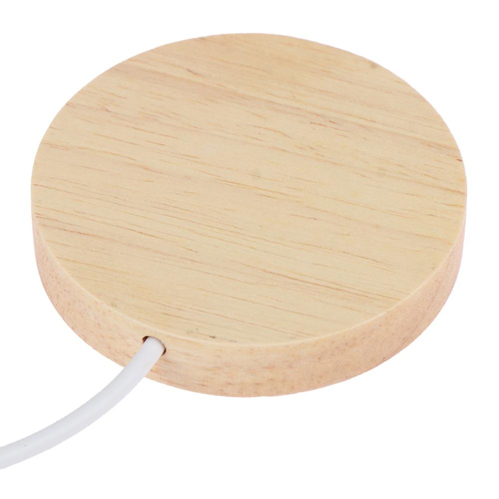 Night Light Display Stand Night Lamp Wooden LED Light Wood Light Base Lamp Base Lamp Holder