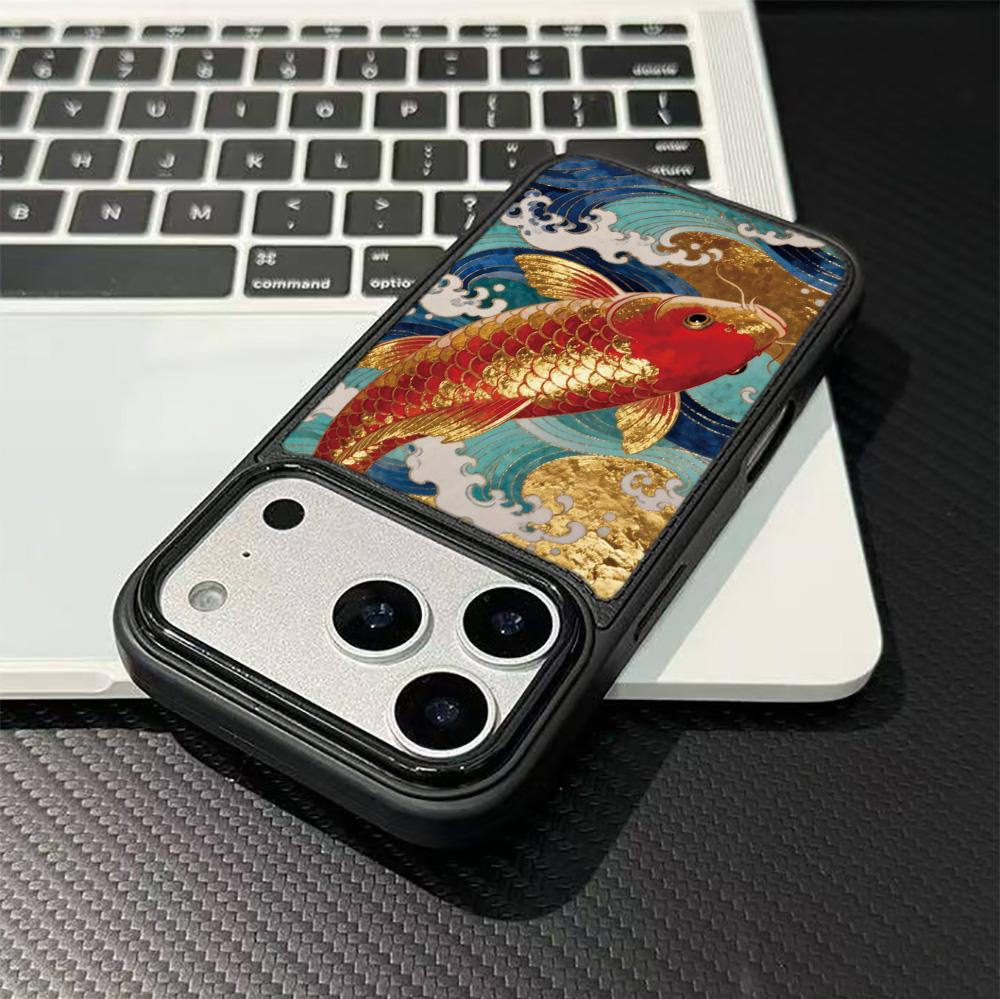 Koi, der Glück bringt Handyhülle Für iPhone 17 17Air 15 14 13 12 11 16 Plus 16 Pro Max Stoßfeste Weiche Hülle Funda Schale