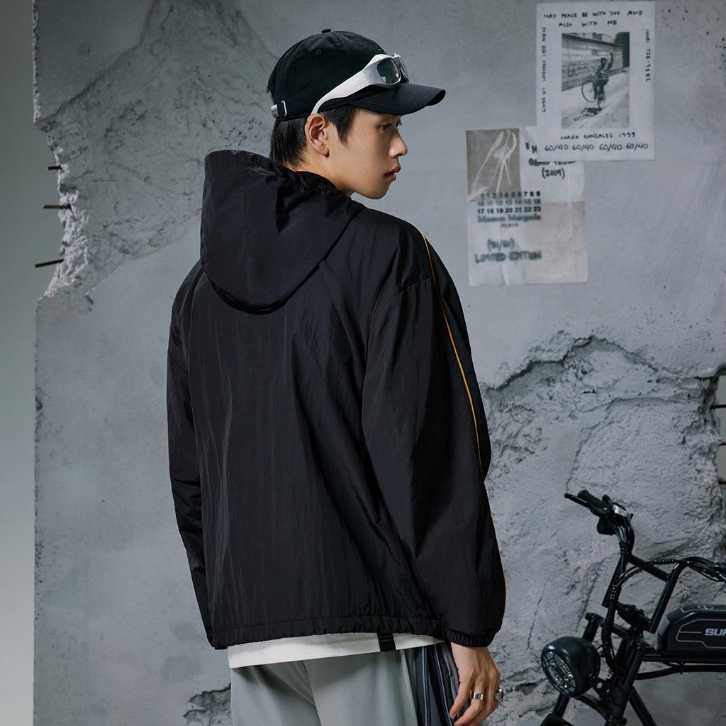 Li Ning Sports Lifestyle Series Retro Casual Fashion Windbreaker Men Outerwear Black AFDVJ15-6