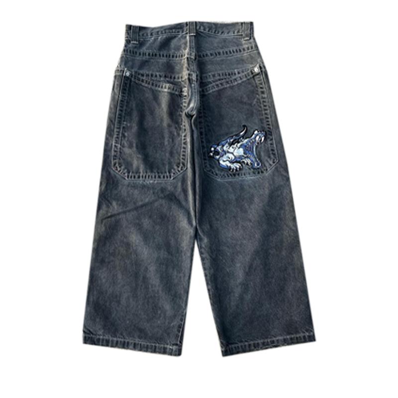 Y2K Baggy Jeans Men Vintage Embroidered High Quality Jeans Hip Hop Goth Streetwear Harajuku Men Women Casual Wide Leg Jeans New