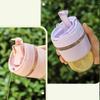 500ML Portable Sports Water Bottle Straw BPA Free Leakproof Gym Bottle Drink Mugs Outdoor Sports Student Couple Water Cup