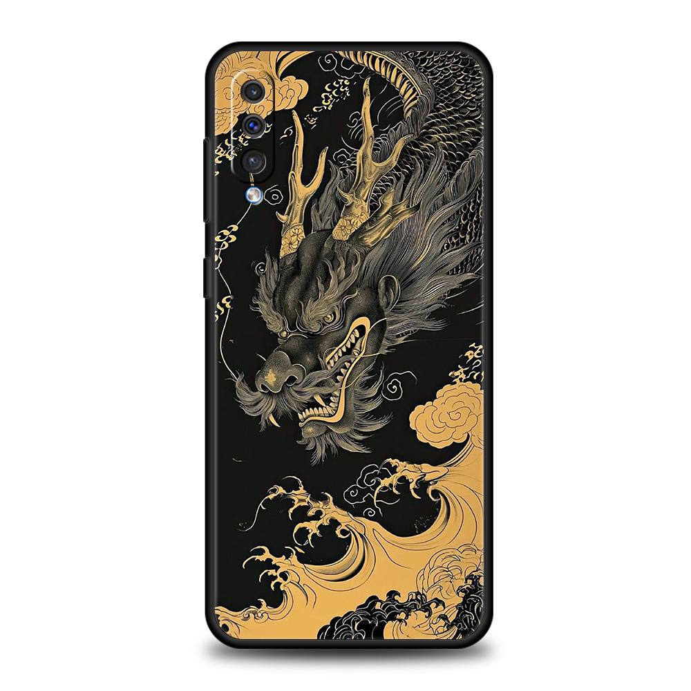 Chinese Dragon Phone Case for Samsung Galaxy A24 A13 A53 A73 A33 A22 A12 A02 A03 A05 A70 A50 A10 A20 5G Silicone Cover Shell Bag