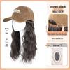Fashionable Wool Curl Hat with Integrated Wig - New Enlarged Brim Full Head Set