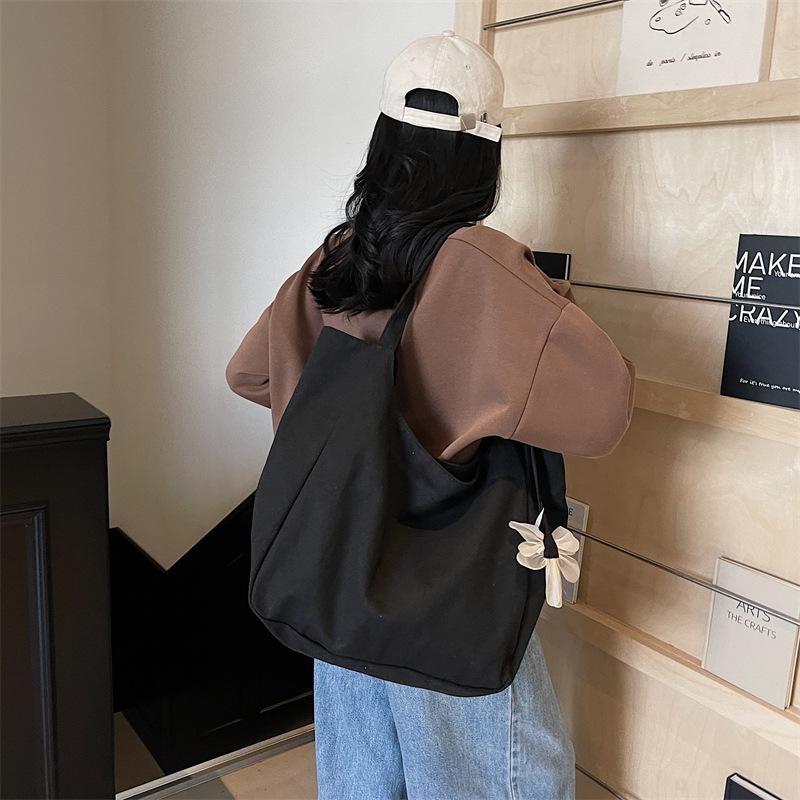 2025 Spring New Korean Version Casual Simple Large Capacity Tote Bag Light Commuting Lazy Wind Shoulder Women's Bag