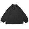Men Jacket Solid Color Half Turtleneck Streetwear Autumn Washed Elastic Cuff Windbreaker for Daily Wear