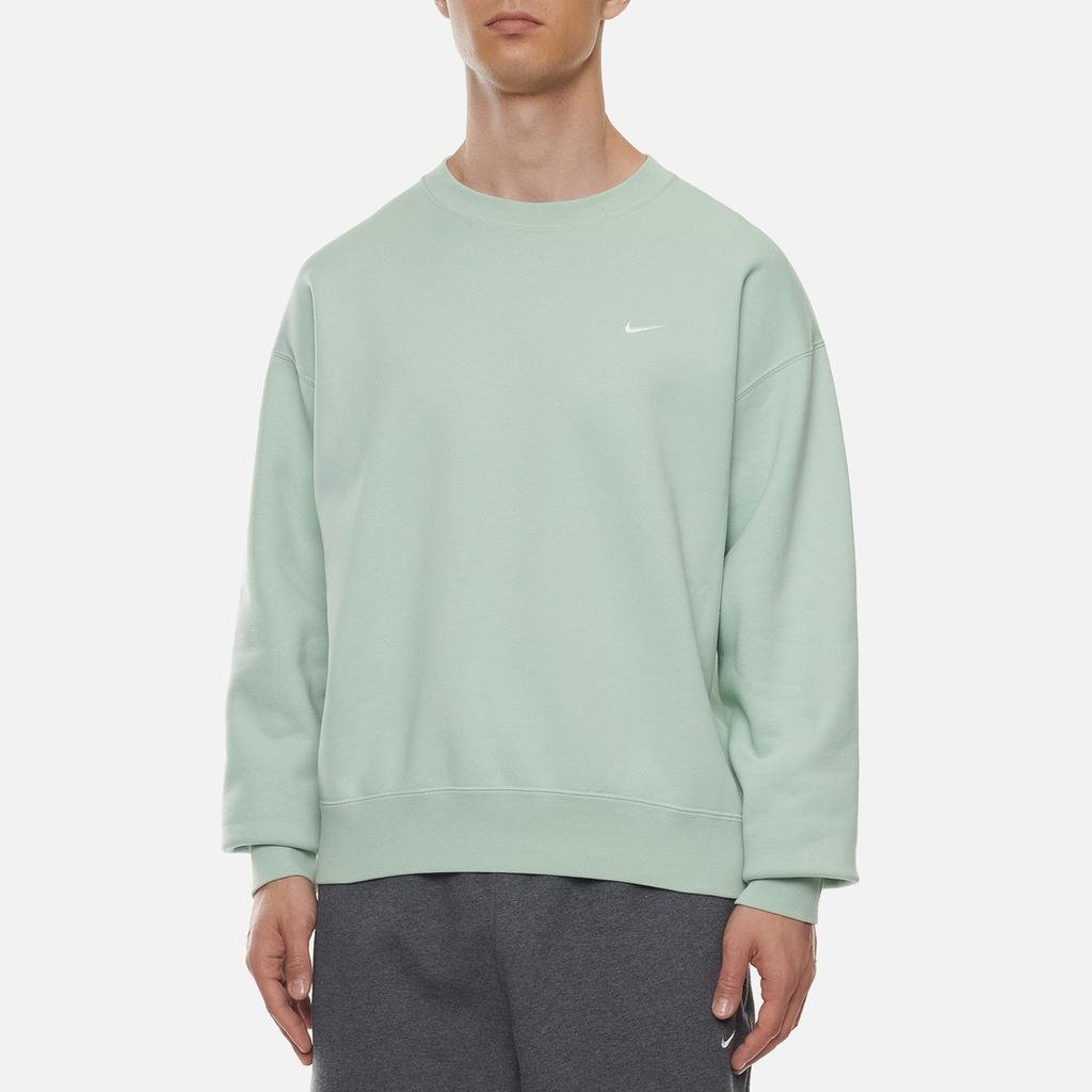Nike Solid Color Round Neck Long Sleeves Pullover Green Light Green Men's CZ5353-321