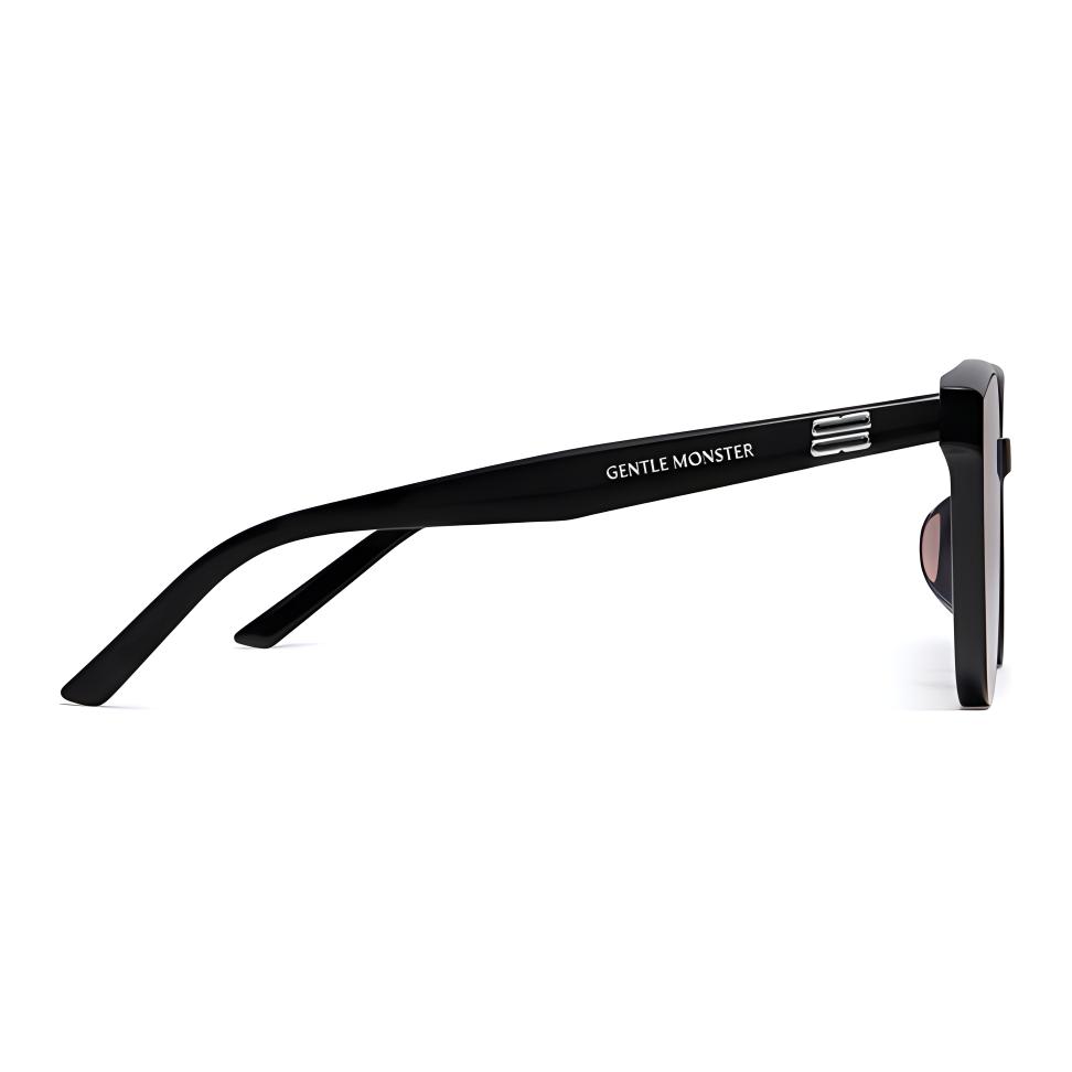 Gentle Monster Letter Logo Frame Square Sunglasses Unisex Sunglasses Black BY-01(OR)