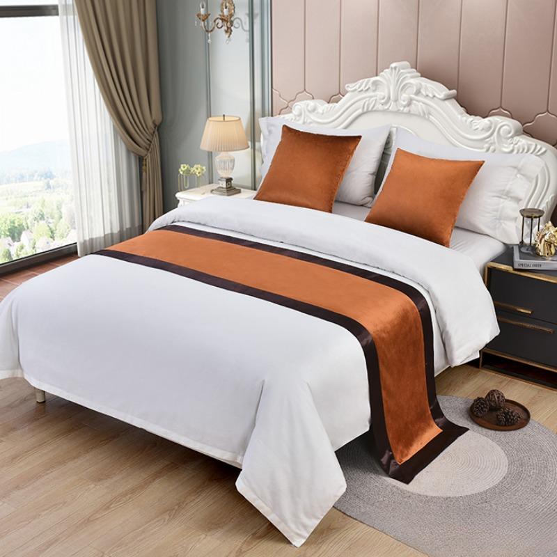 Simple Modern Household Bed Flag New Wedding Bedroom Hotel Bed Bed Runner Patterned Bed Tail Scarf Bed Cover
